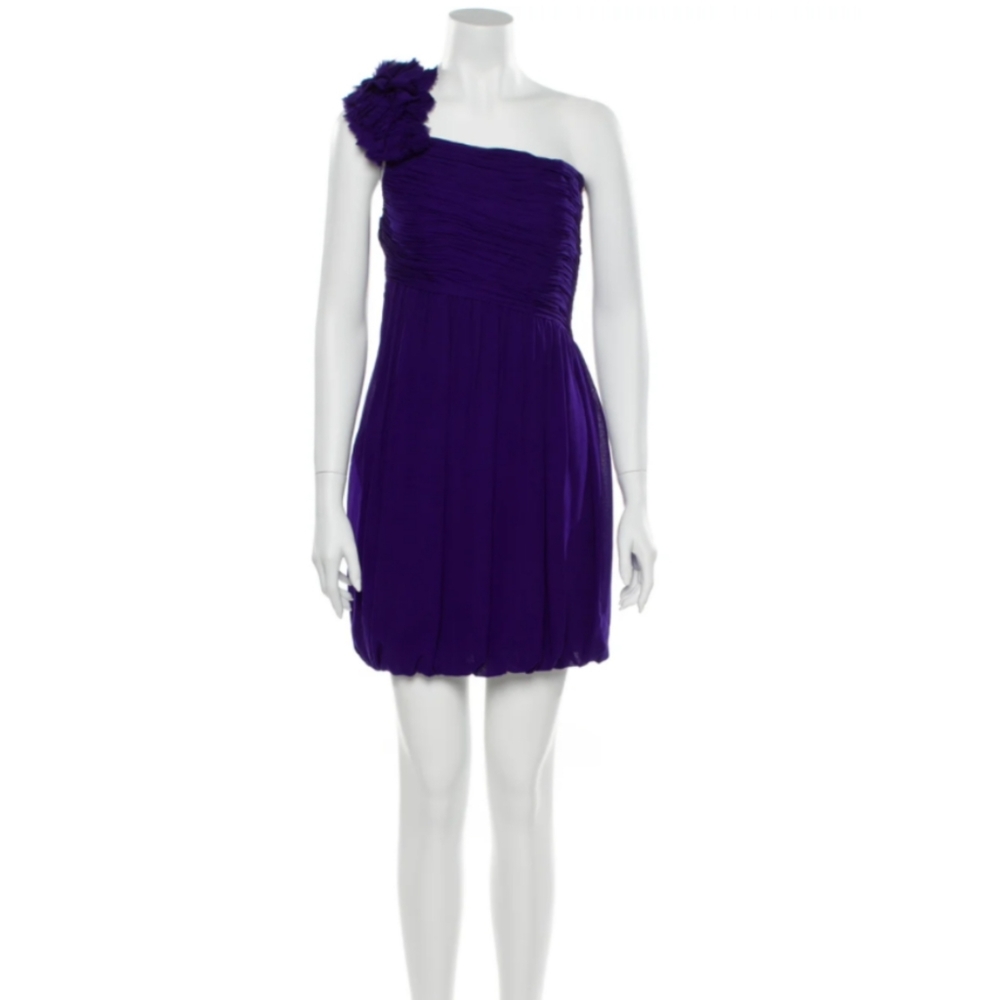 Robert Rodriguez Silk One Shoulder Mini Dress sz 8